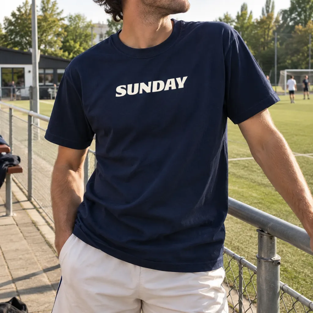 T-shirt SUNDAY (blue) male model